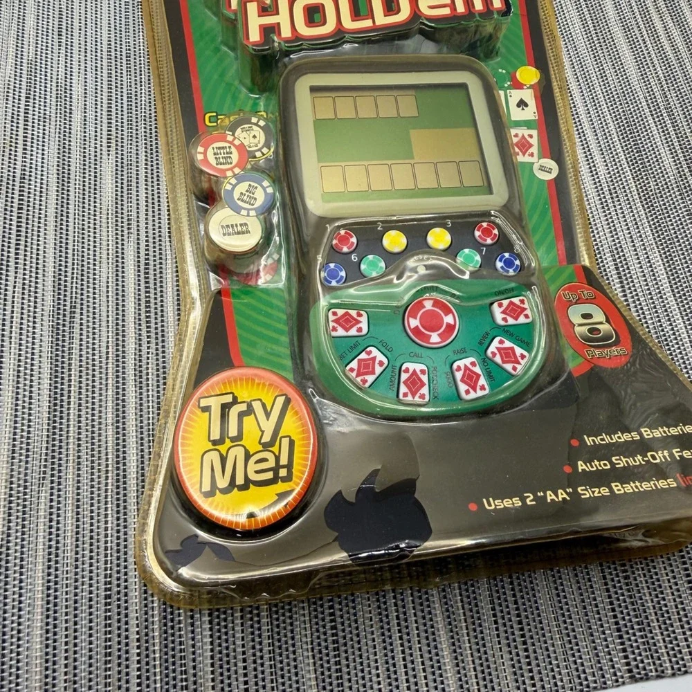 Westminster Travel Pocket Arcade Texas Hold'em Handheld Electronic Poker Game
